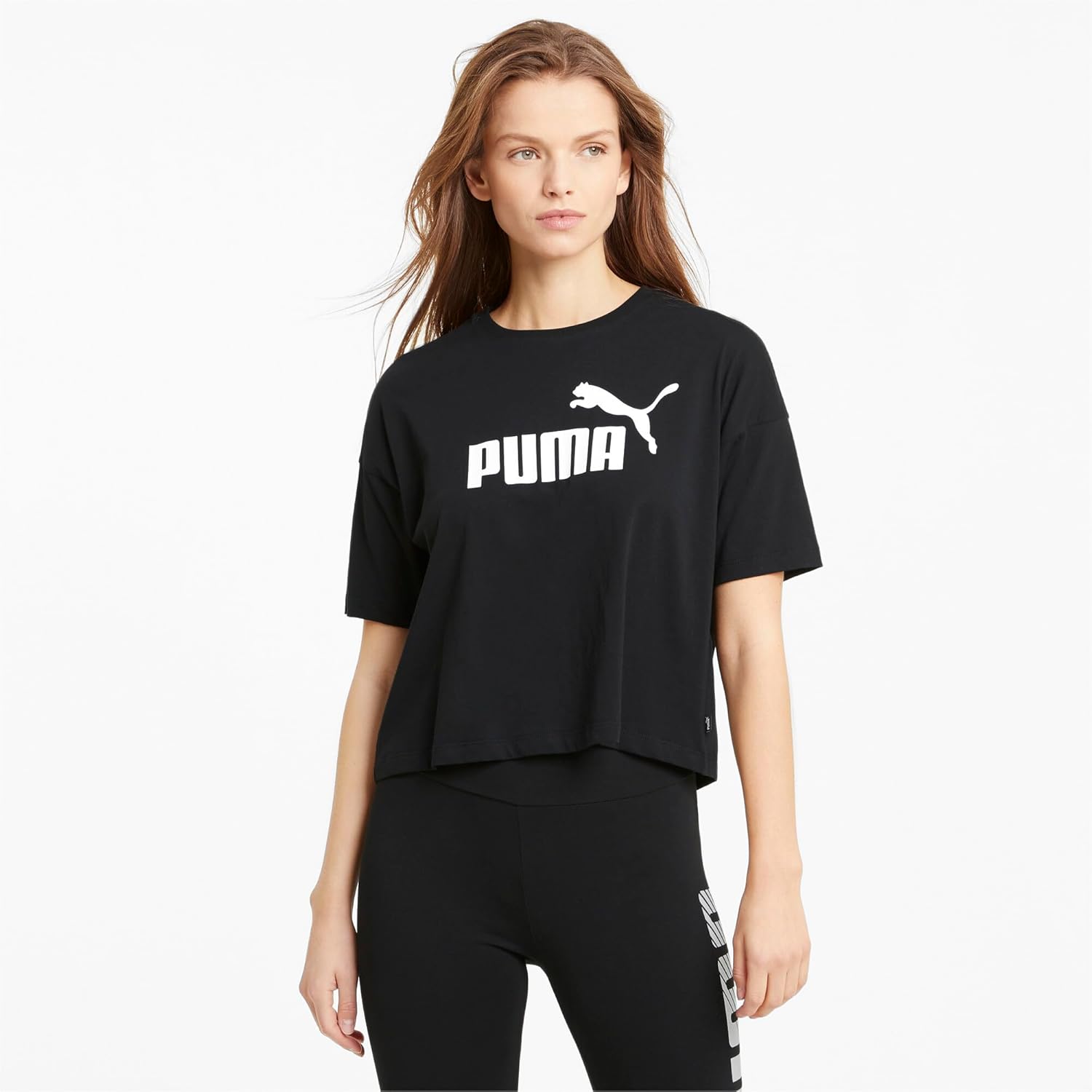 Puma Frauen Essgeschnittenes Logo-T-Shirt – Bild 3