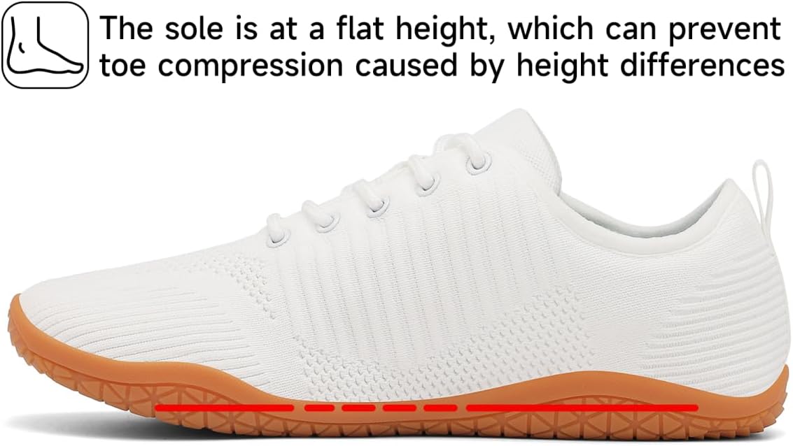 Geweo Barefoot Schuhe Frauen Männer barfuß Schuhe Laufschuhe Barfuß-Trainer Wide Zeh Design Leicht atmungsaktives Nicht-Schlupf-Größe 37-47 – Bild 4