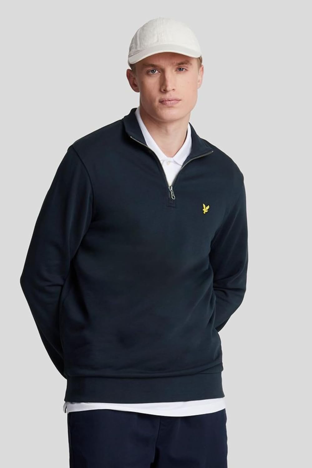 Lyle & Scott Premium Troyer Herren - 100% Baumwolle | Halbzip Sweatshirt mit Basic Design | XS-XXL – Bild 2