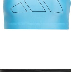 Adidas Women’s Big Bars Bikini Bikini Swimsuit, Blue Burst/Black, 46