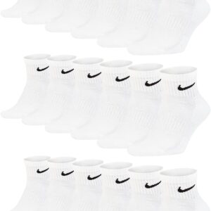 Nike SX7677 Unisex Sportsocken, weiß, schwarz, kurze Socken, Größe 34, 36, 38, 40, 42, 44, 46, 48, 50, Economy Set Set