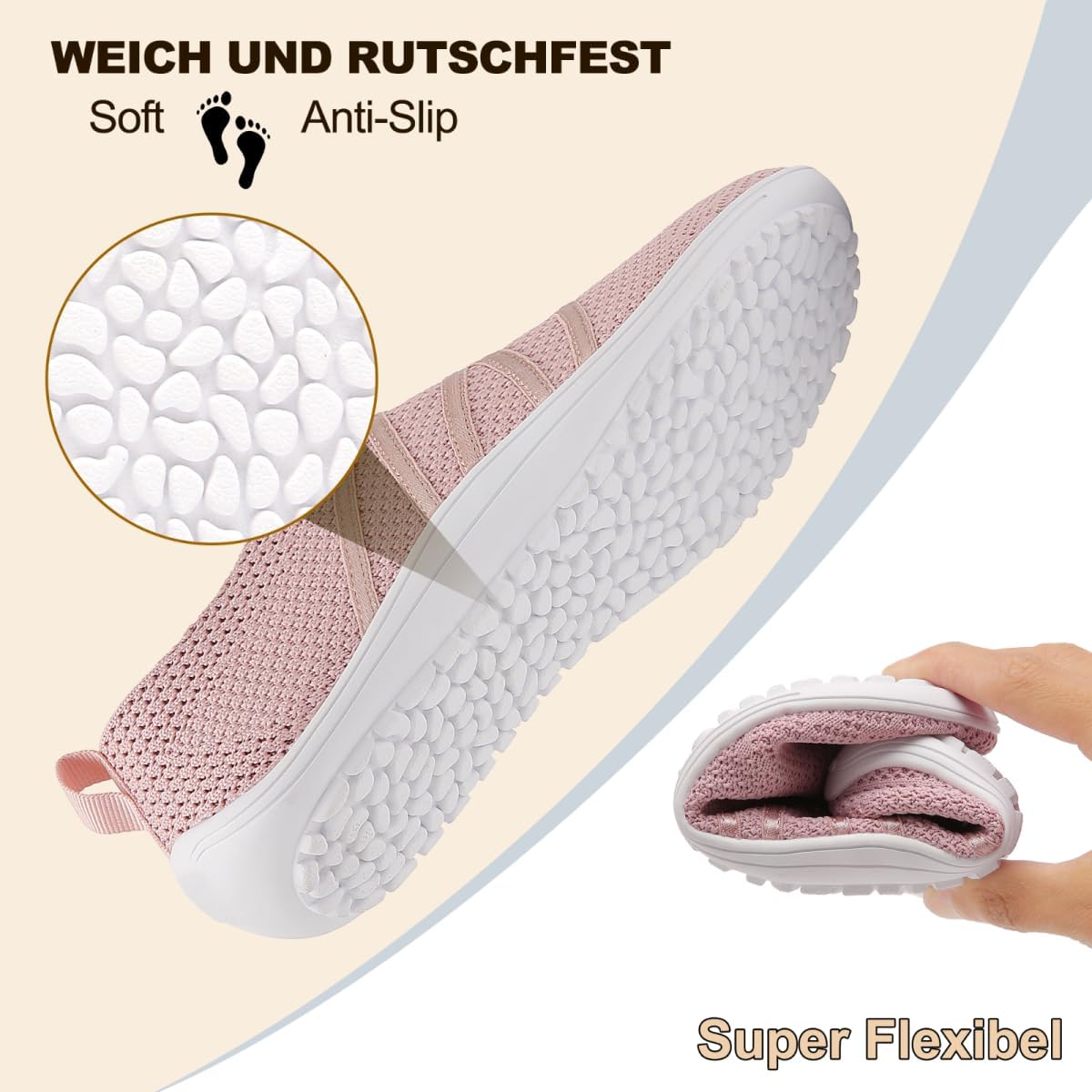 Merdoo Barefoot-Schuhe, Frauen/Männer bequeme Sportschuhe, leichte Barfußschuhe, Slip-on-weich – Bild 2