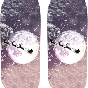 Qiaoxihe Casual Work Socken 3d Weihnachten Santa Elch Druckmittel Medium Sports Socken Frauen Mädchen Cartoon Socken Weiche Sportsocken Strümpfe Buntes Motiv, G.