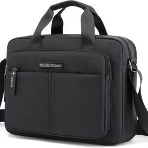 Zhongningyifeng Herren Umhängetasche Nylon Crossbody Umhängetasche wasserdichte schwarze Freizeittasche für Arbeitsreiseschule, Schwarz, schwarz