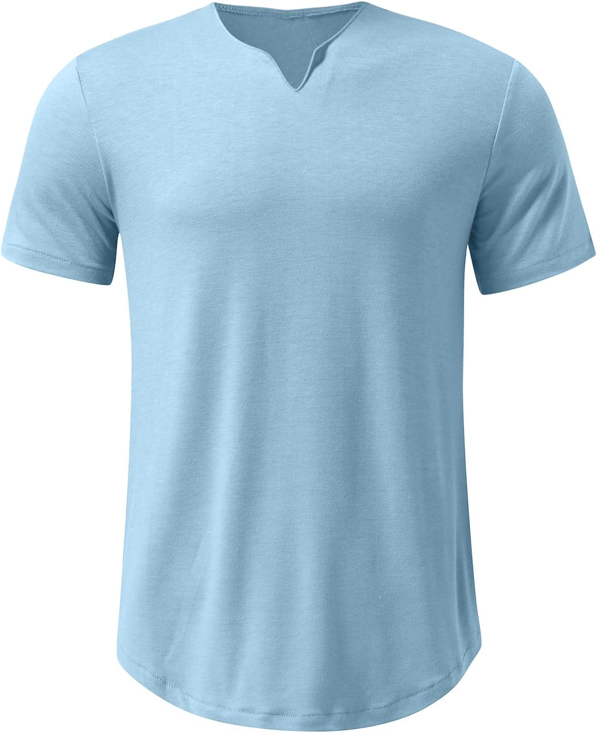 Herren T-Shirt Rundhlas Sport Shirt V-Ausschnitt Kurzärmely-Hemd Atmungsbekömmliche Sporthemd-Hemd-Hemd klassische Herrenbekleidung Casual Tee Sommer Fashion T-Shirt Henley Tops gemütliches reguläres T-Shirt – Bild 4