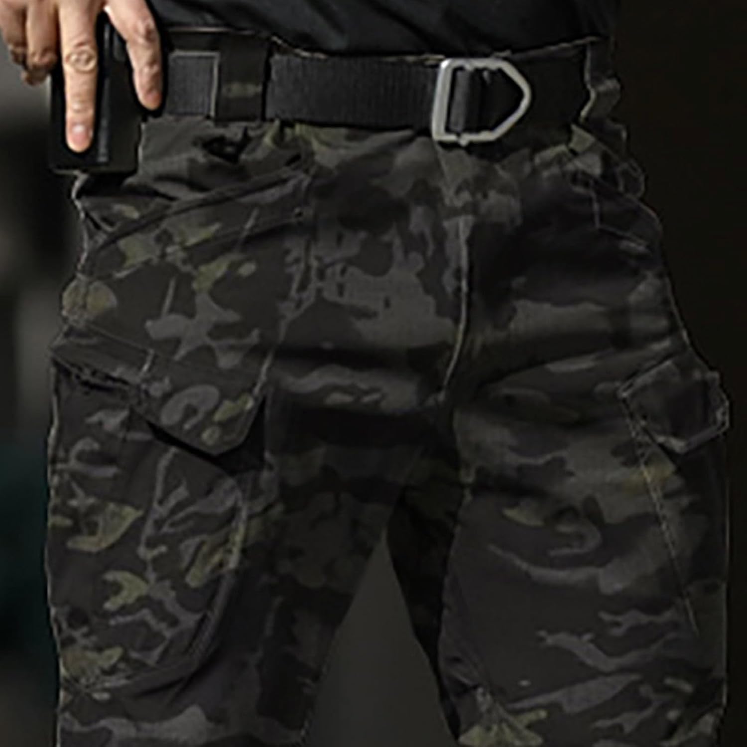 Arbeitshosen für Männer Freizeitkampf Camouflage Cargo Hosen Lose Fit Camouflage Armee Militärische taktische Arbeitshose mit mehreren Taschen im Freien Camping Wanderung XS-XXXXL – Bild 4