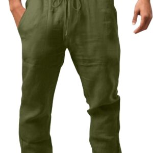 Herren-Wäsche Casual Hohosers Kordelstring Elastic Taille mit Taschenlose fit leichte Herrenhosen regelmäßige Fit Summer Beach Wanderwanderung Yoga S-3xl