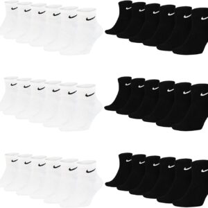 Nike SX7677 Unisex Sportsocken, weiß, schwarz, kurze Socken, Größe 34, 36, 38, 40, 42, 44, 46, 48, 50, Economy Set Set