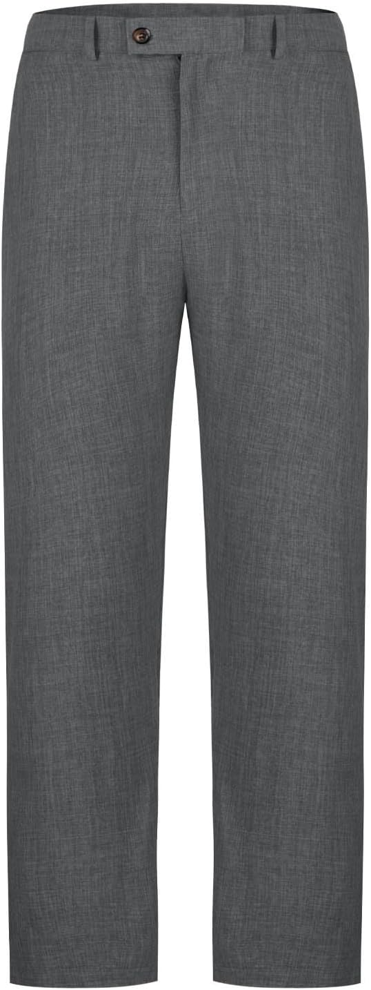 Herren-Business-Anzughose, elegant, gestreift, bedruckt, Knopfverschluss, Reißverschluss, lange Hose, mit Riemen, dehnbar, atmungsaktiv, Taschen, formelle Bürohose, bequem, lange Hose, Größe M-3XL, – Bild 4