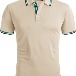 Herren Poloshirt Kurzarm Tennis Regular Fit Shirt Sport Schnelltrocknend Atmungsaktiv Polohemd Sommer Outdoor Golf T-Shirt