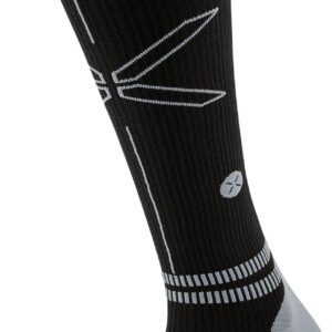 Stox Energy Socken, Herren-Laufsocken, Kompressionsklasse 23-32 mmHg, dünnes Fußbett, Kompressionsstrümpfe, laufende Kompressionssocken, Stützstrümpfe, Thrombosestrümpfe, Komprimierungssocken, Schwarze