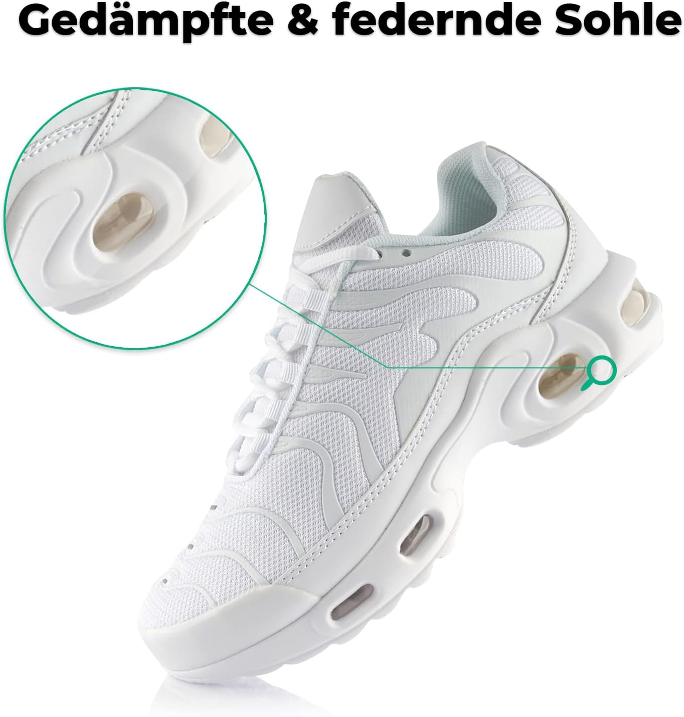 Fusskleidung® Trainer für Frauen und Männer, gepolsterte Sportschuhe, leichte Laufschuhe – Bild 3