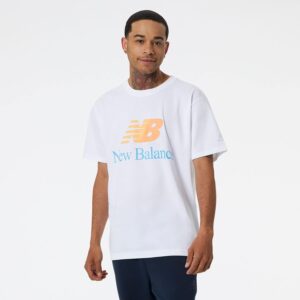 Neue Balance Essentials Feiern Sie Split Logo -T -Shirt