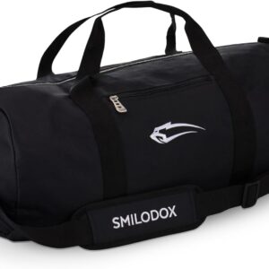 Smilodox Classic 2.0 Sportsack, Unisex -Trainingsbag für Fitness Sports Gym und Reisen mit vielen Fächern, Tragetasche, Umhängetasche, Reisetasche, Übernachtungstasche, 48 l, Schwarz, Schwarz, Schwarz