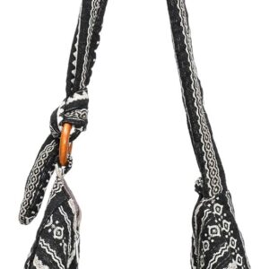 Huiystar Bohemian Umhängetasche für Frauen im ethnischen Stil großer Leinwandbeutel mit verstellbarem Schultergurt