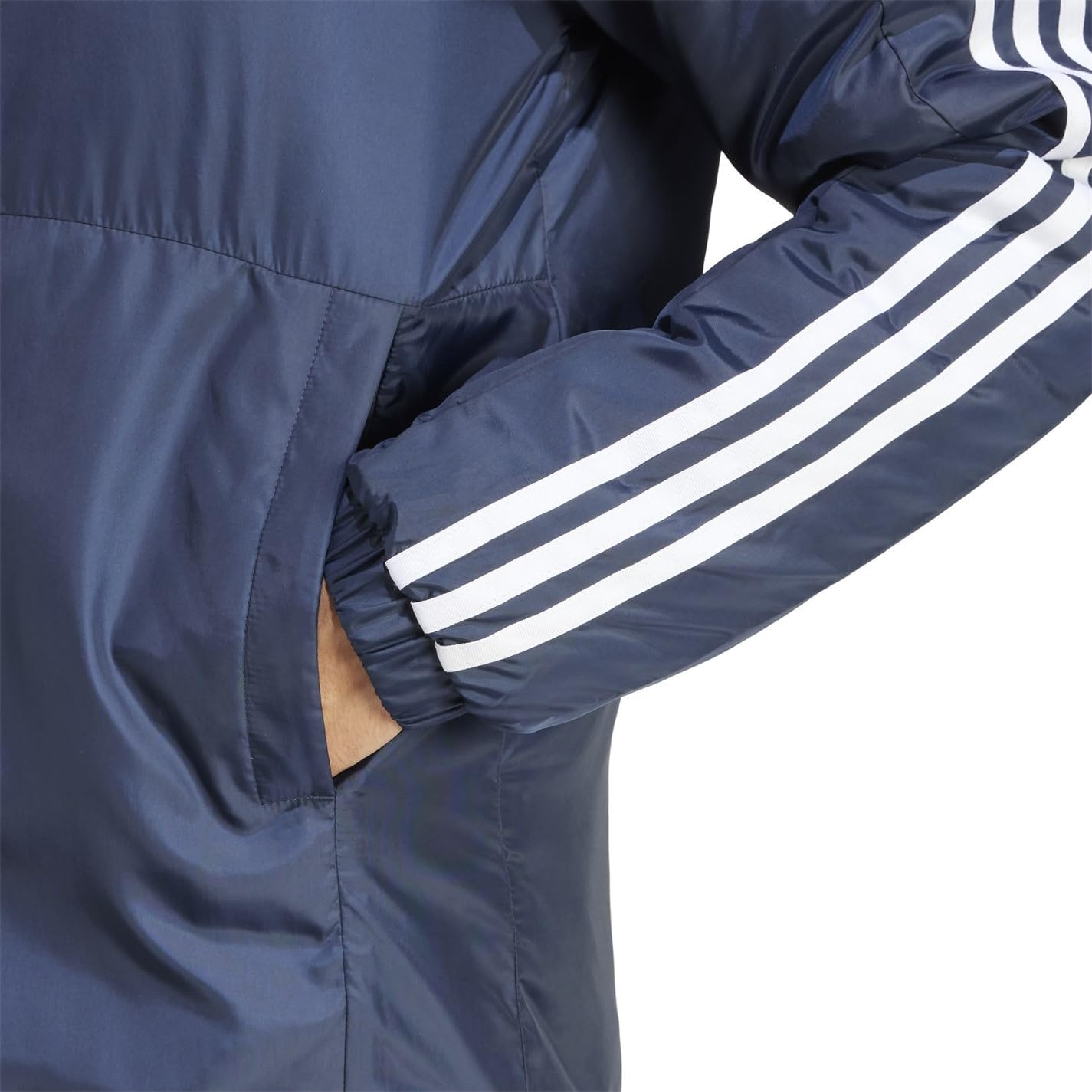 Adidas Essentials Herren 3-Stripes Isolierte Kapuzenjacke mit Kapuze – Bild 6