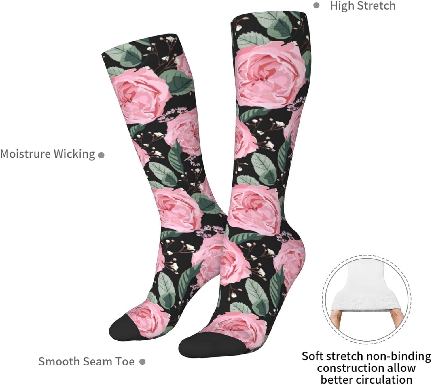 Buytruew Unisex Novelty Crew Socken, Gartenrosen, lässig, lustig, verrücktes Kleid, Socken für Männer und Frauen – Bild 6