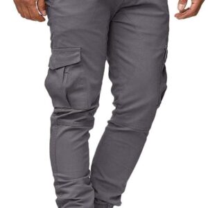 Herren Cargo Hosen Casual Tracksuit Bottoms Slim Fit Cargo Hosen Kordelzug Tapants Outdoor Jogging Bods Leichte Jogginghose mit mehreren Taschen S-XXXL Grau 3xl, grau, 3xl