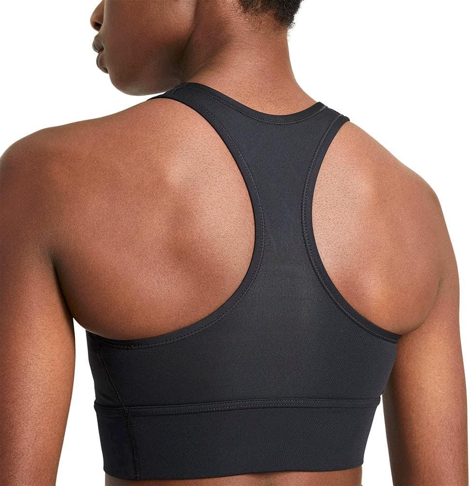 Nike Women's DF Swsh Long Sports BH, Schwarz/Weiß, XL EU – Bild 4