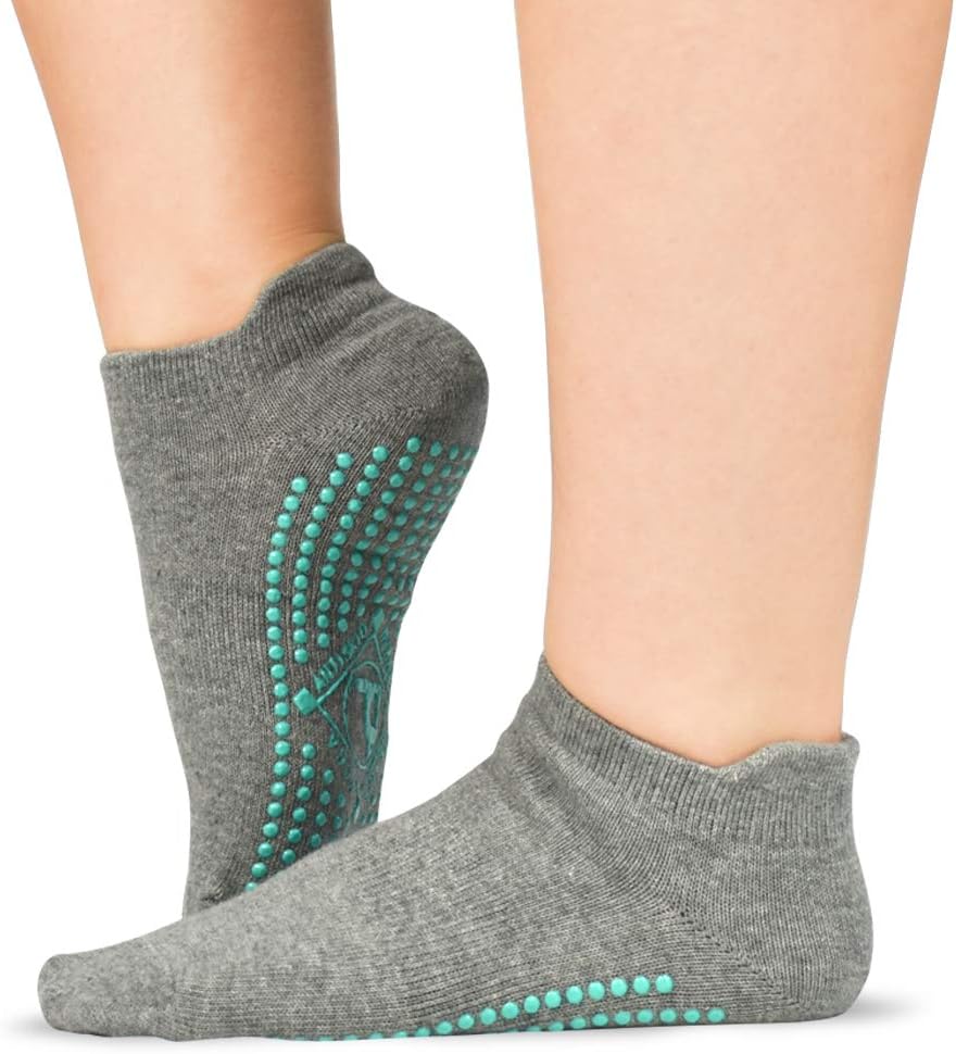 Yoga-Socken Nicht-Schlupf-Socken (4 Paare) für Frauen Pilates, Yoga, Barre, Tanz, Ballett, Kampfkunst, Trampolin, Fitness, Krankenhaus, Reha, Heim- und Körperbilanz, Sox UK 4-10 / EU 35-43 – Bild 4