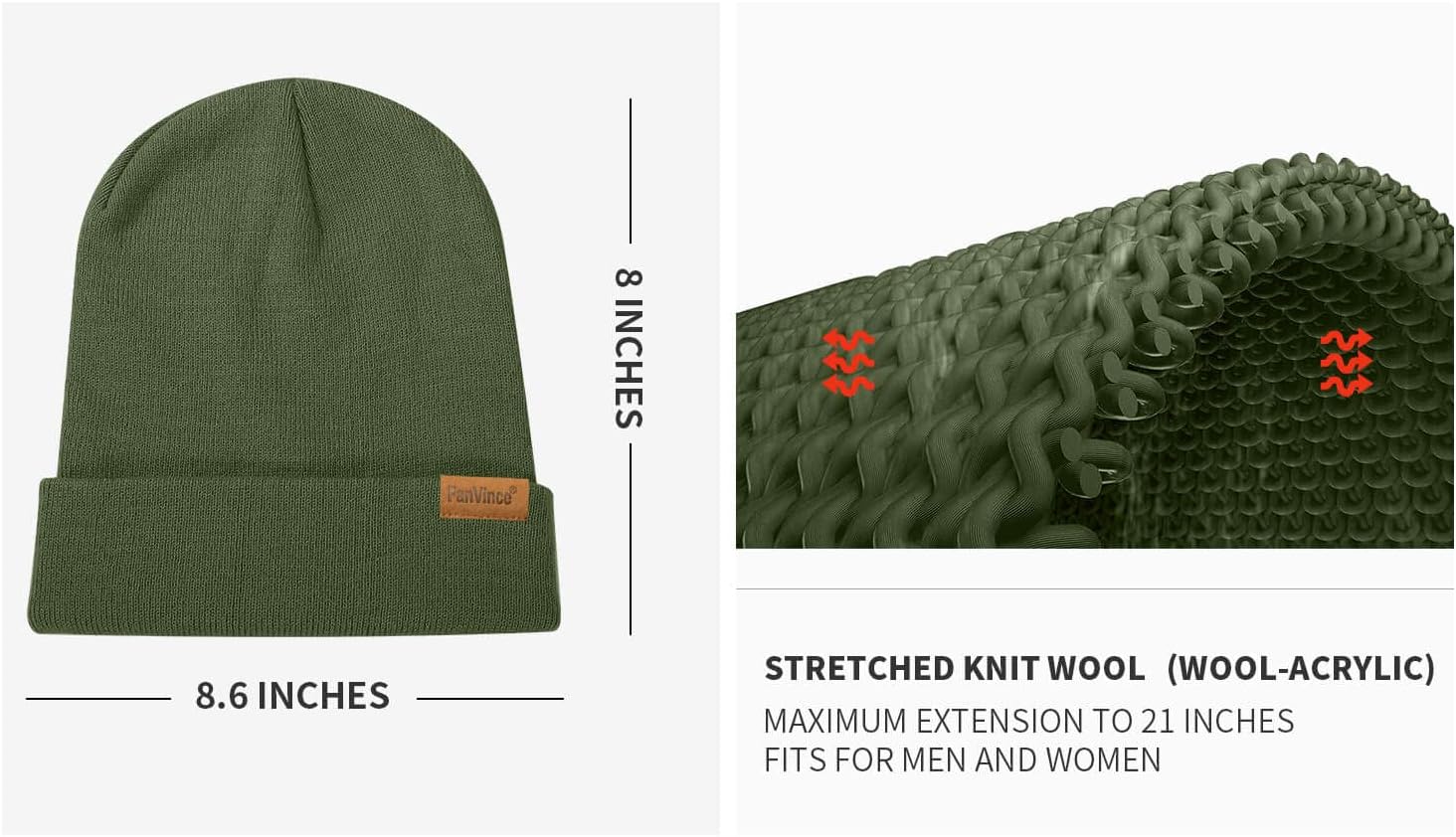 Hut für Männer, Frauen, Winterthermische Hüte, gestrickter Hut mit Manschetten, warmen Frauen, Männergeschenke – Bild 4