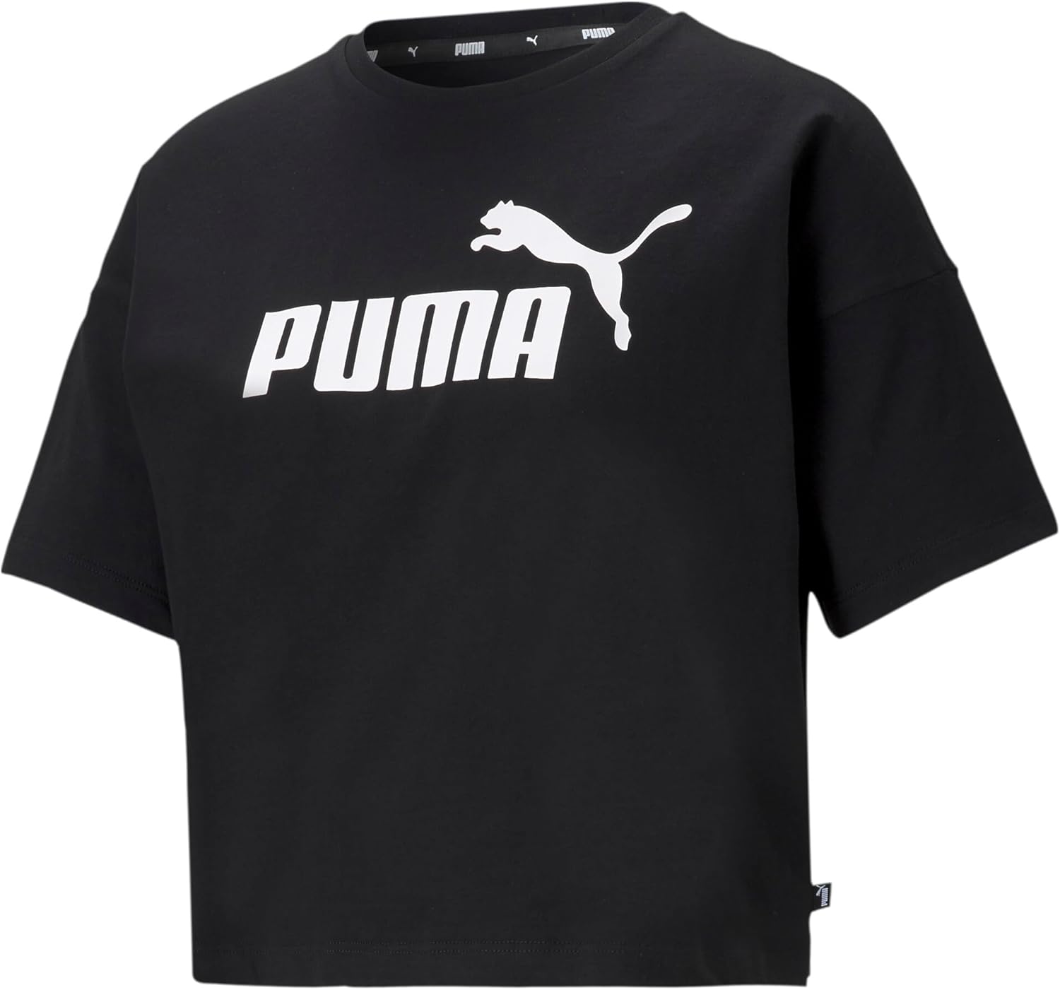 Puma Frauen Essgeschnittenes Logo-T-Shirt