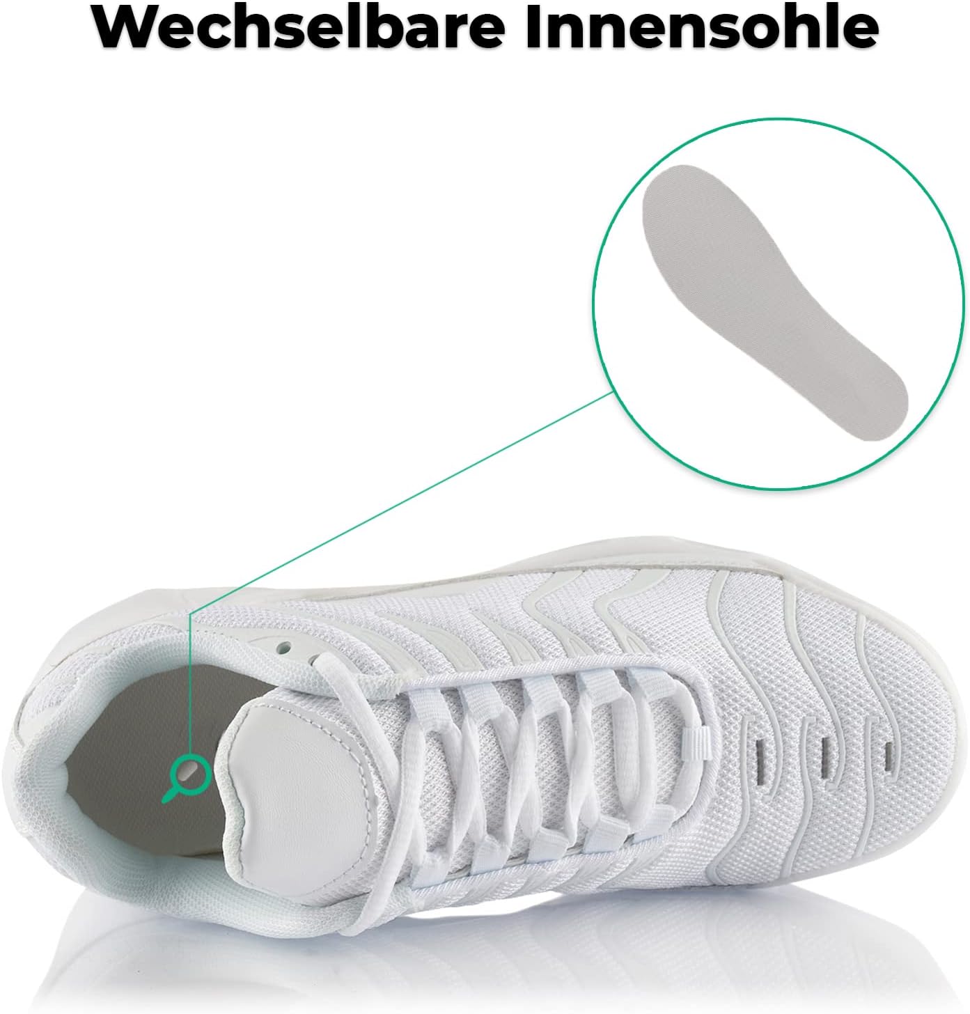 Fusskleidung® Trainer für Frauen und Männer, gepolsterte Sportschuhe, leichte Laufschuhe – Bild 5
