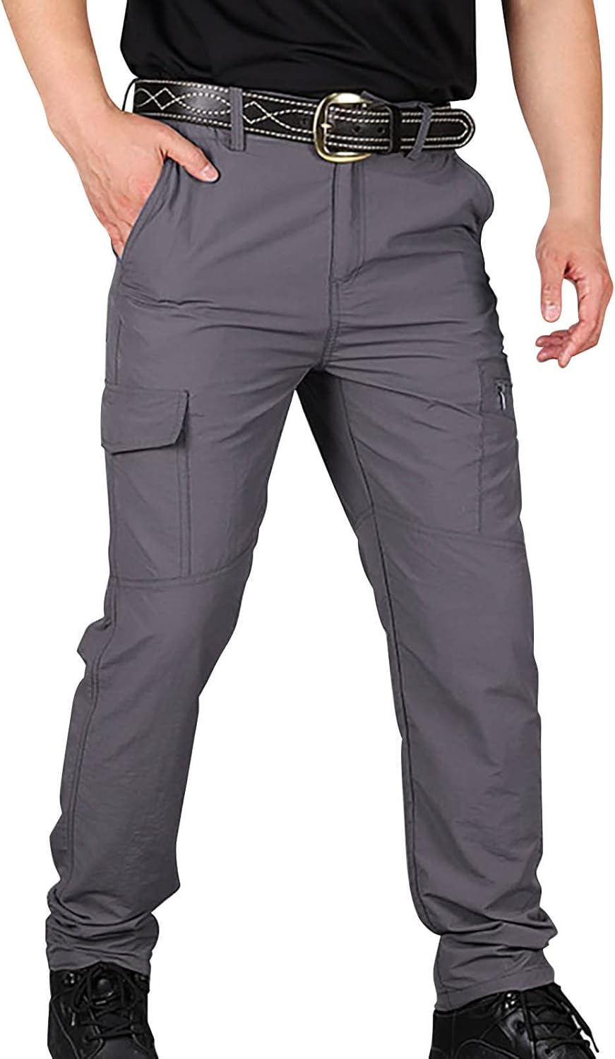 Anzughose Herren Stretch rote Hosen Herrenkleid Leinenhosen Mode lässige Hose Schlanke Fit Chino-Hosen schnell trocknende staight hose – Bild 2