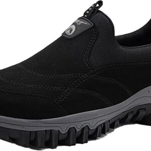 Aeho-Schuhe extra breite Herrenschlupf auf Trainern Freisprecher Wildleder-Herrenschuhe ohne Schnürsenkel Leichte Sportschuhe atmungsaktive Freizeitschuhe Outdoor Modelaufschuhe im Freien