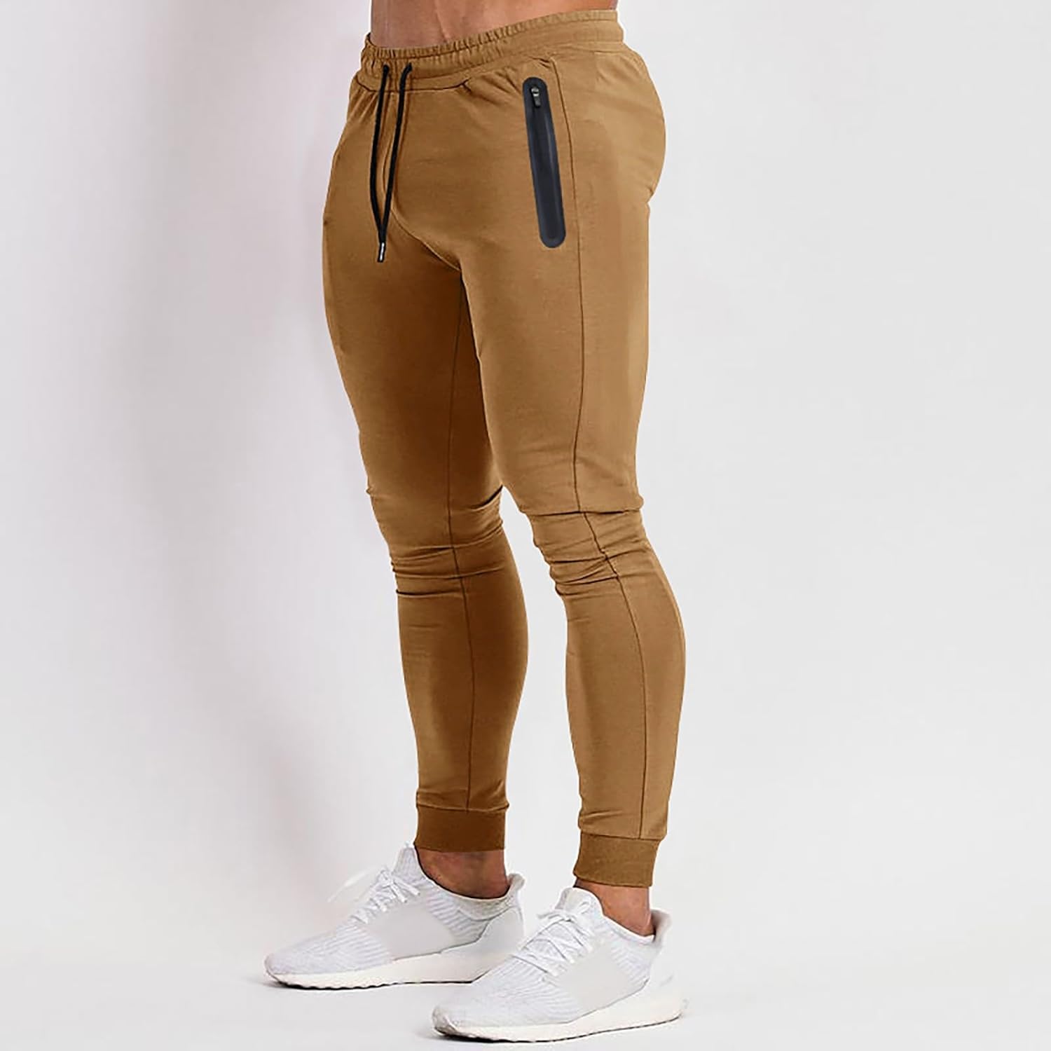 Herren Jogging Bods Slim Fit Workout Workout Oberschenkel Mesh Fitness -Training mit Taschen Leicht atmungsaktiv – Bild 4