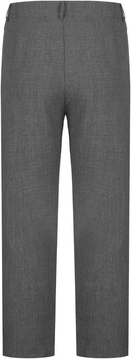 Herren-Business-Anzughose, elegant, gestreift, bedruckt, Knopfverschluss, Reißverschluss, lange Hose, mit Riemen, dehnbar, atmungsaktiv, Taschen, formelle Bürohose, bequem, lange Hose, Größe M-3XL, – Bild 5