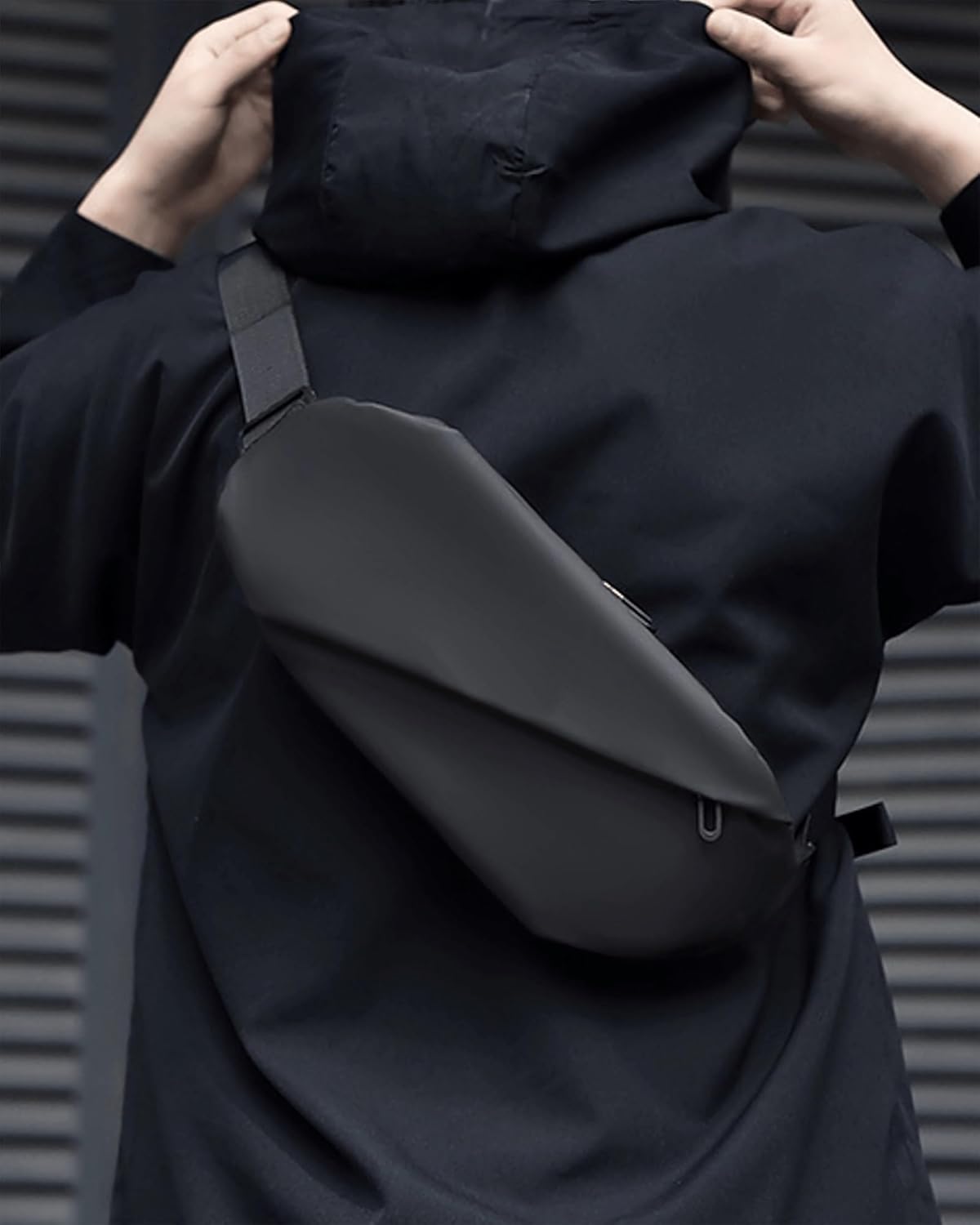 Pennerbeutel Männer Frauen großer Bum Bag PU Leder wasserdichte Sportreisen Jogging Bauchbeutel wasserdichte Wanderdiebstahl Proof Elegant, schwarz-20, groß, groß – Bild 6