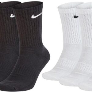 Nike U nk Everyday Cush Crew -Socken, 3 Paare, weiß (schwarz)/dunkelgraues Heather (schwarz)/schwarz (weiß)