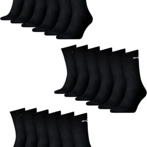 Puma Unisex Crew -Tennissocken, Sportsocken für Männer und Frauen, 18 Paare