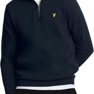 Lyle & Scott Premium Troyer Herren – 100% Baumwolle | Halbzip Sweatshirt mit Basic Design | XS-XXL