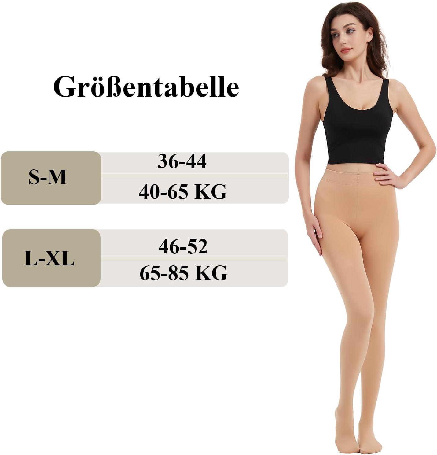 Hiltzo Winter thermische Strumpfhosen für Frauen, undurchsichtige Erwärmungsstrumpfhosen, warmes Vlies -Strumpfhosen, dicke Plüschstrümpfe – Bild 6