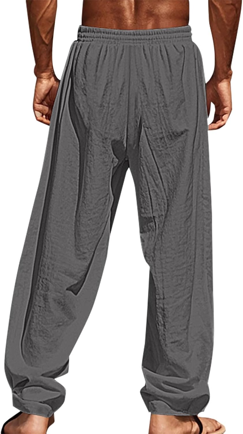 Herrenurlaubhosen, Musiknoten Print, Yogahose, breite und atmungsaktive Strandhosen, komfortable und leichte Sommerhosen, elastischer Bund mit Taschen, modische Outdoor -Reise – Bild 5