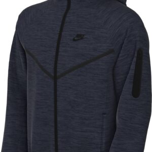 Nike Sportswear Tech HV5867-473 Fleece-Kapuzenjacke für ältere Kinder, Obsidian Heather/Schwarz/Schwarz, xs