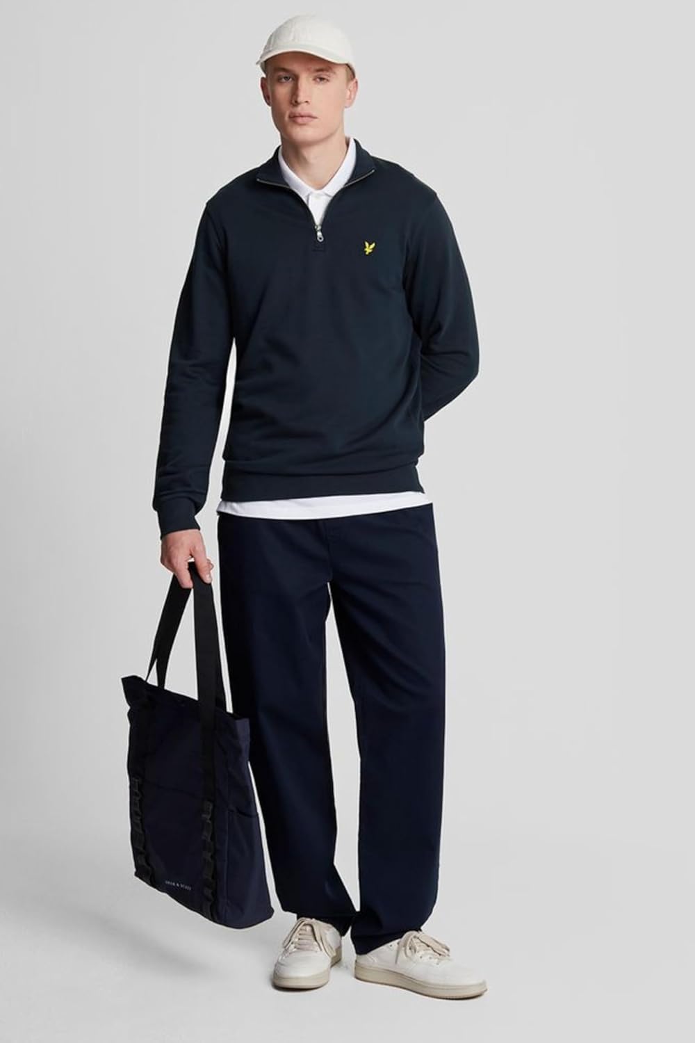 Lyle & Scott Premium Troyer Herren - 100% Baumwolle | Halbzip Sweatshirt mit Basic Design | XS-XXL – Bild 5