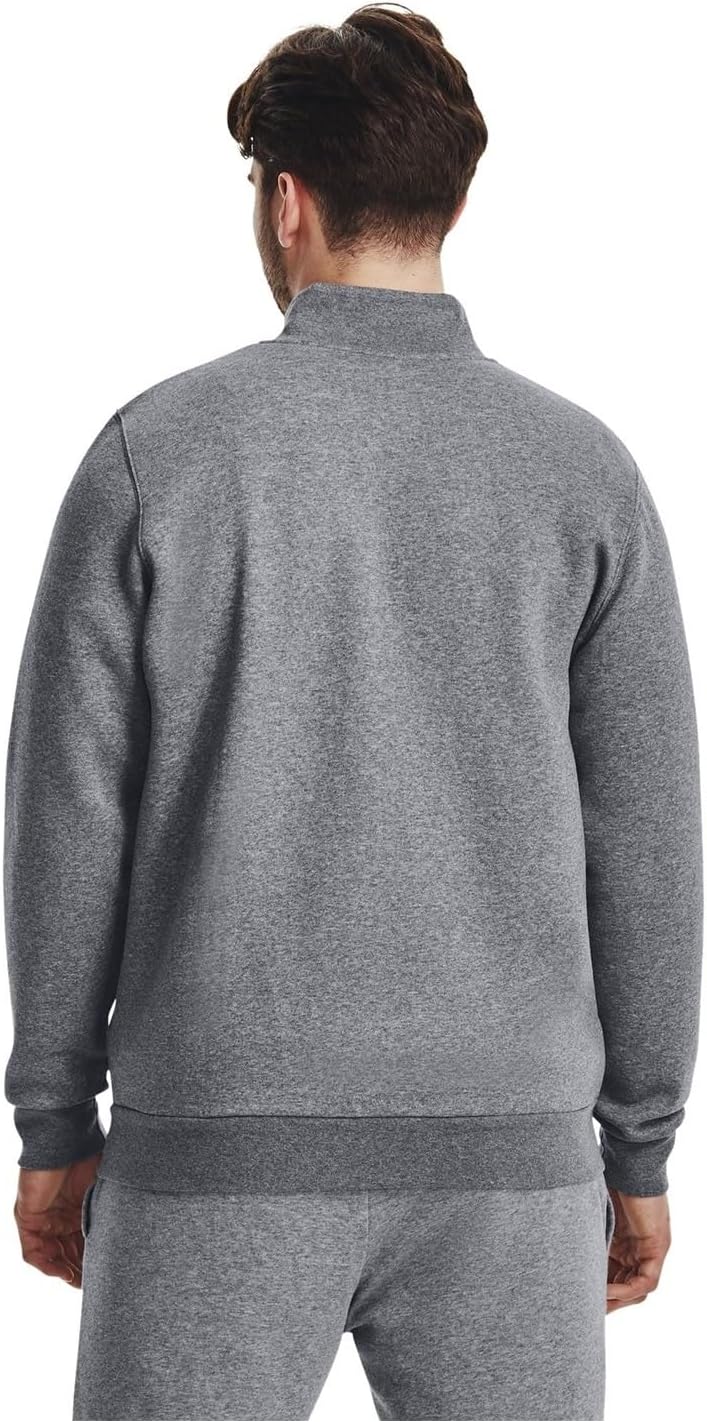 Under Armour Essentials Herren Fleece Track Jacke grau mittelgrau m, grau – Bild 3