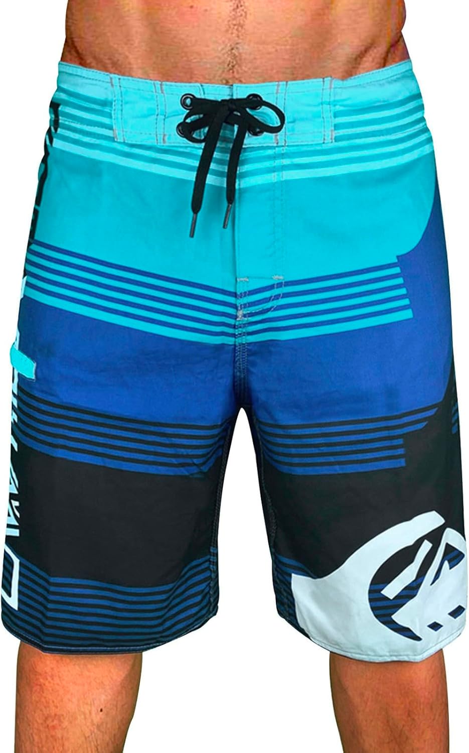 Generisch Beach Shorts Herren Schnelltrocknend Badeshorts Elastische Taille Strand Shorts Kurze Hosen Hawaii Strandshorts Herrenshorts Regular Fit Sommer Freizeitshorts mit Gummizug und Taschen – Bild 2