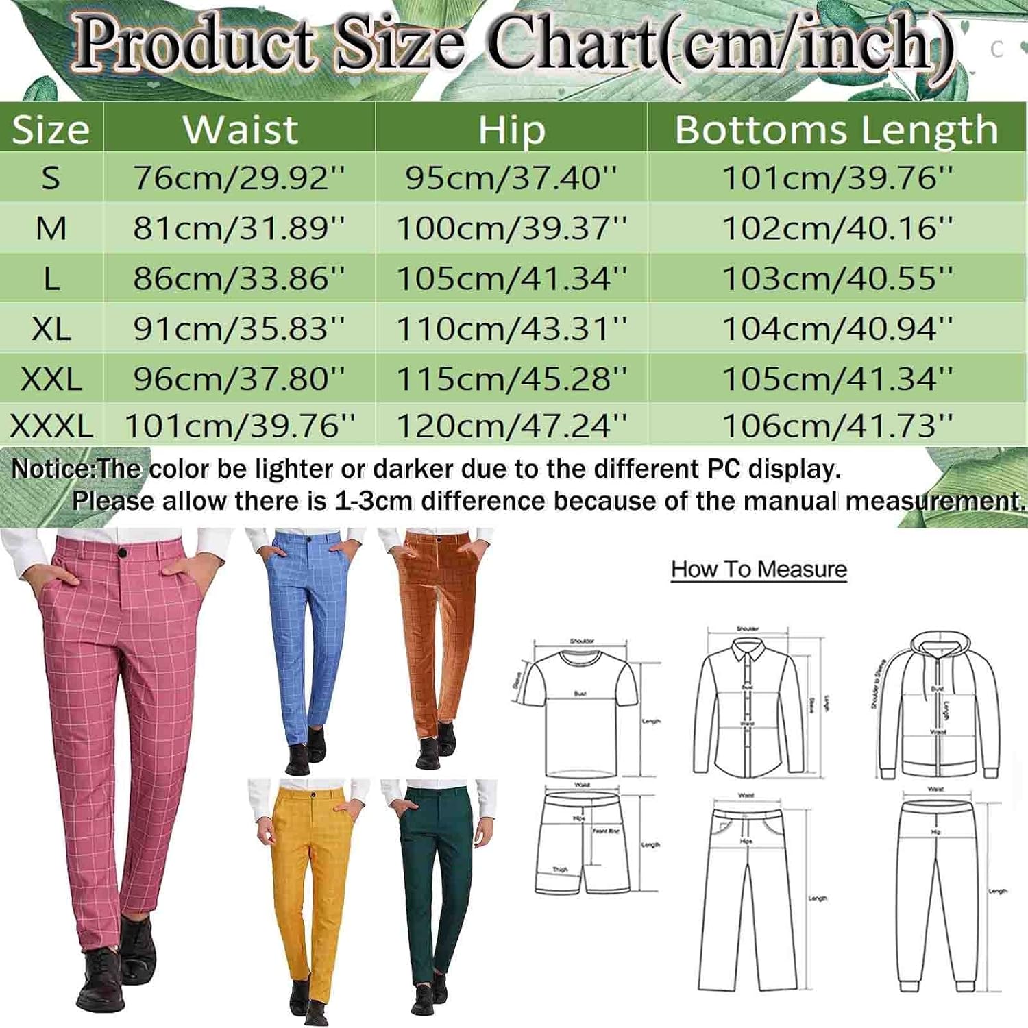 Herren-Hose, leger, Business, Büro, Arbeit, Zuhause, elegante Anzughose, gerades Bein, flache Taille, Knopfleiste, schmale Passform, einfarbig, lässige Arbeitshose mit Tasche, himmelblau, L – Bild 2