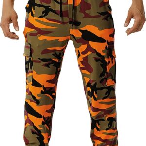 Camouflage Hosen Männer Draw String Elastic Taille Fitnessstudio Running Jogger Activewear Hosen mit Taschen Herren Kampfhosen Outdoor Streetwear die ganze Saison Ladhosen