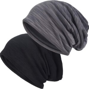 Einskey Beanie Männer Frauen dünner Hut, leichter atmungsaktiver Sporthut, Übergangshüte zum Joggen, Radfahren, Schlaf, Haarausfall, Chemo