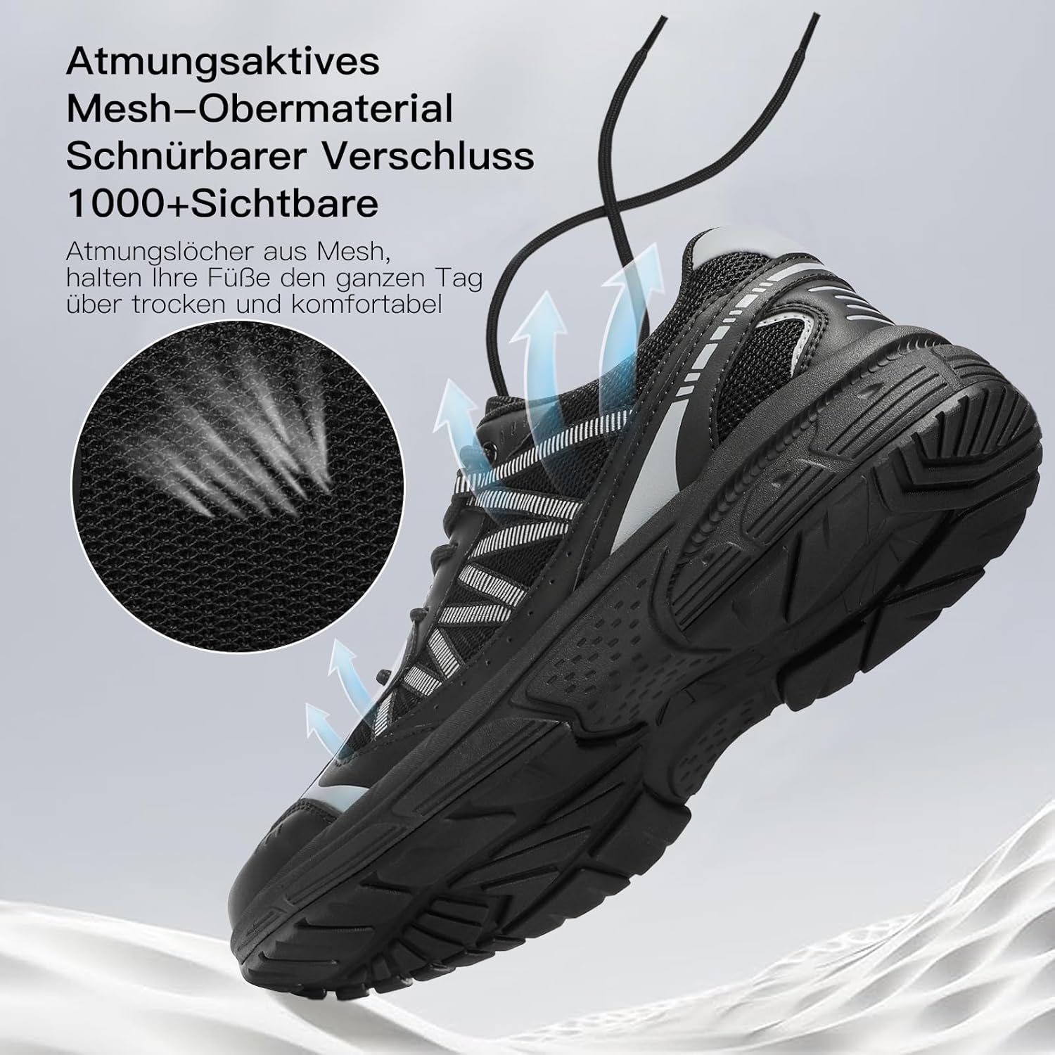 Kricely Trainer Herrenschuhe Trail Laufschuhe Wanderschuhe Sportschuhe Trainer Tennis Fitness Jogging Wanderschuhe Leichte atmungsaktive Straßenlaufschuhe – Bild 6