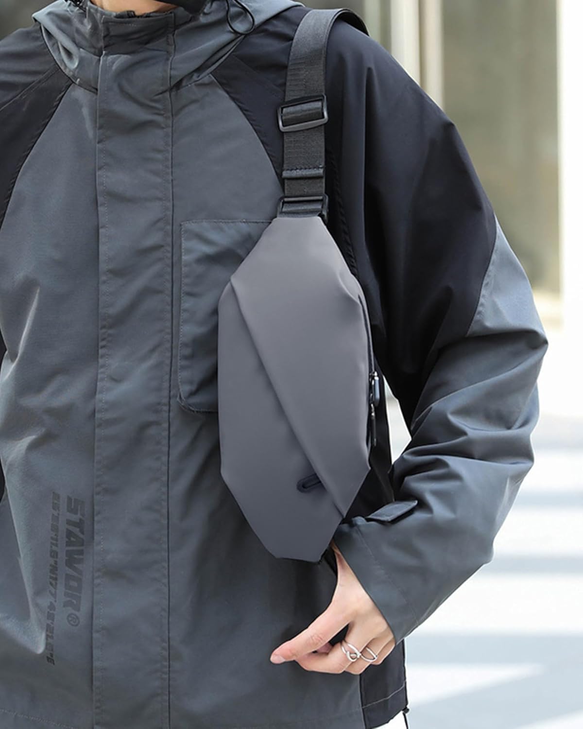 Pennerbeutel Männer Frauen großer Bum Bag PU Leder wasserdichte Sportreisen Jogging Bauchbeutel wasserdichte Wanderdiebstahl Proof Elegant, schwarz-20, groß, groß – Bild 9