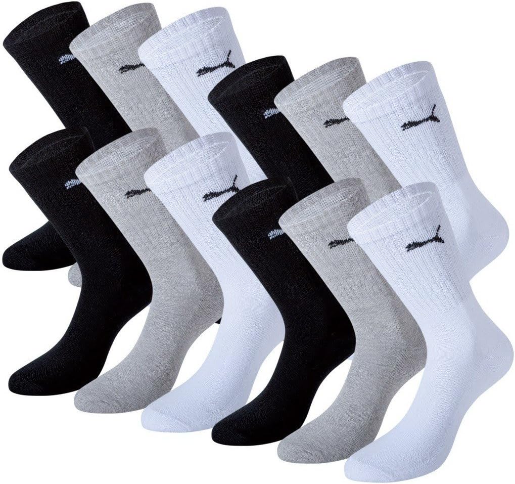 Puma Unisex Crew Socken Sportsocken mit Terry Einzelpackung von 12 Marine 321-43/46, Marine, Marine – Bild 5