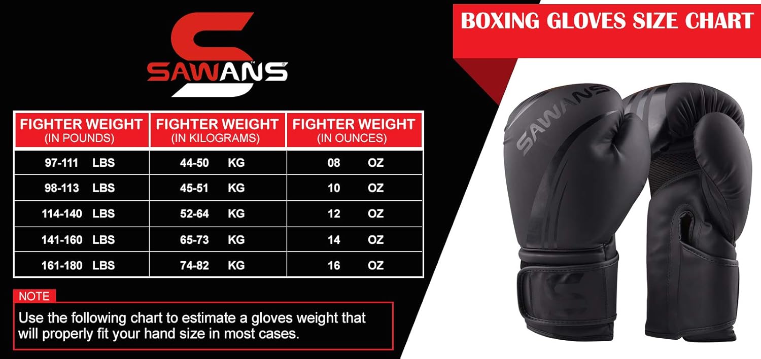 Sawans® Professionelle Boxhandschuhe für MMA, Sparring, Kickboxen, Punch -Tasche, Training, Muay Thai Fighting – Bild 2