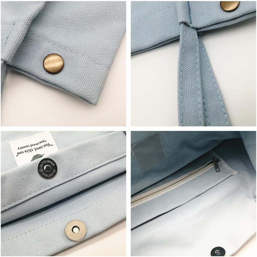 Oukesin Damen -Leinwand Umhängetasche Großkapazität Umhängetasche Schultourismus lässig lässig – Bild 5