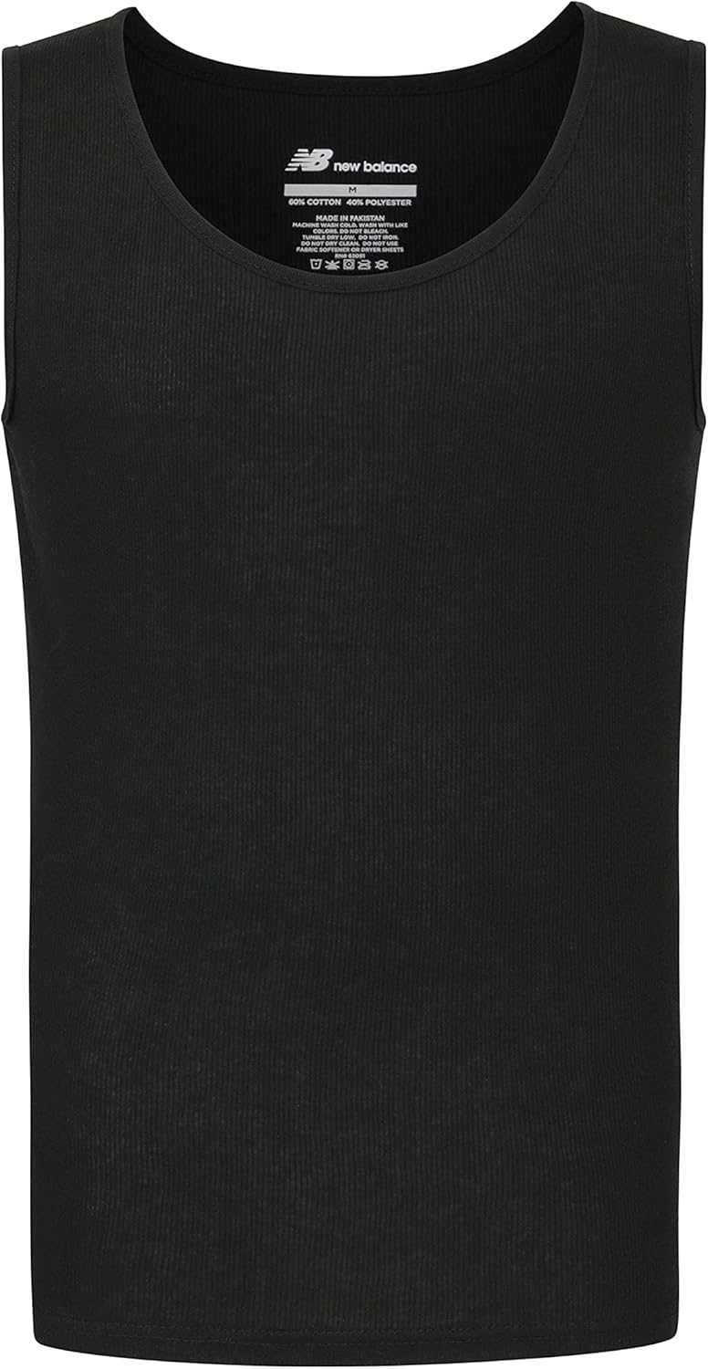 New Balance Herren -Baumwoll -Performance Rib Tank Top Weste – Bild 2